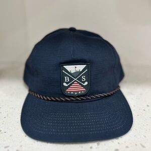 Boston Scott Golf Navy Blue Rope SnapBack
Adjustable Unisex Hat NWT